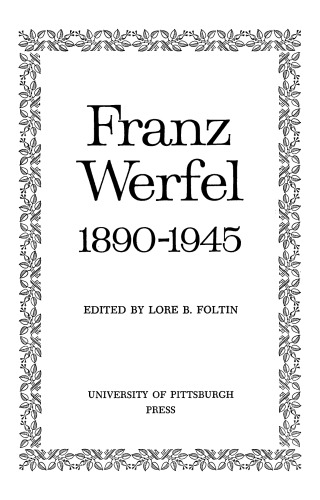 Franz Werfel 1890-1945