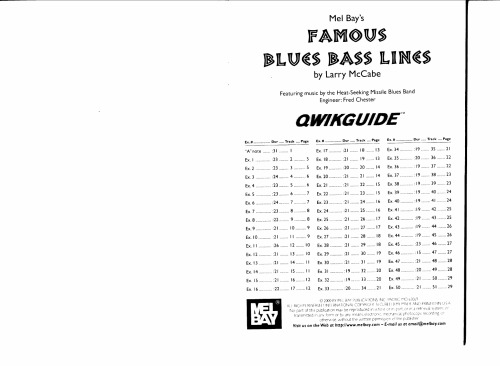 Mel Bay Famous Blues Bass Lines
