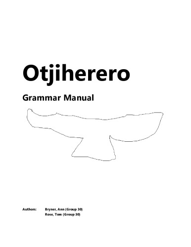 Otjiherero Grammar Manual