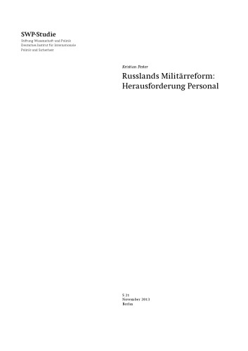 Russlands Militärreform: Herausforderung Personal