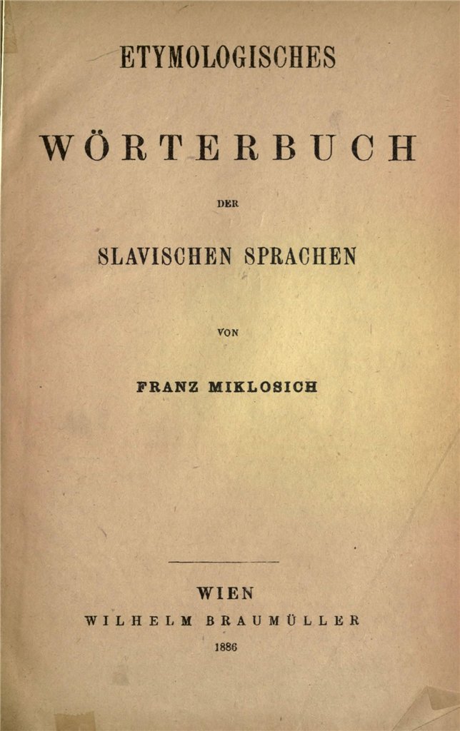 Etymologisches Wörterbuch der slawischen Sprachen