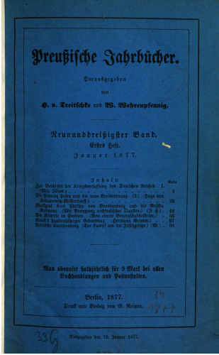 Preußische Jahrbücher