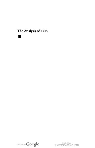 The Analysis of Film