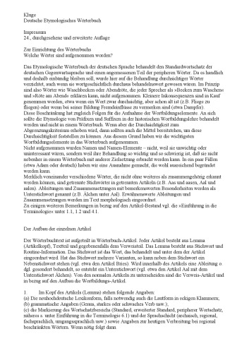 Kluge: Etymologisches Wörterbuch Der Deutschen Sprache