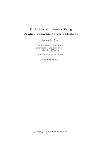 Probabilistic Inference Using Markov Chain Monte Carlo Methods