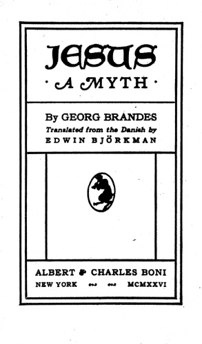 Jesus, a Myth