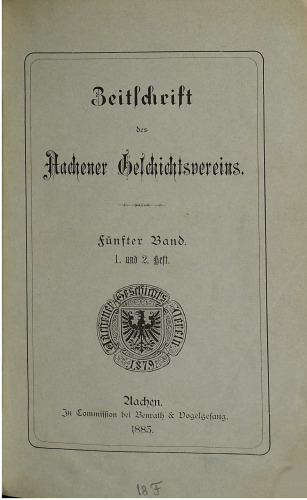Zeitschrift des Aachener Geschichtsvereins