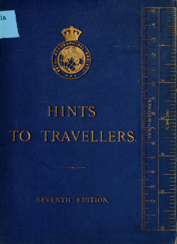 Hints to travellers, scientific and general