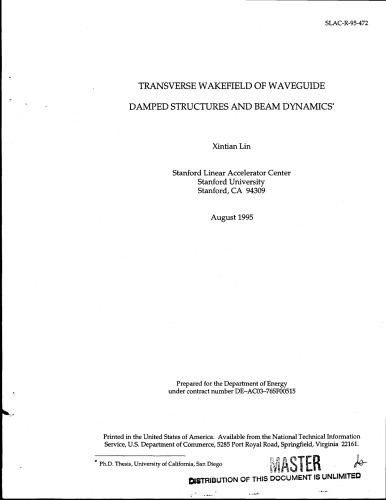 Waveguide-Damped Structures and Beam Dynamics [thesis]