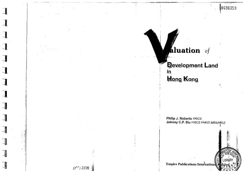 Valuation of development land in Hong Kong