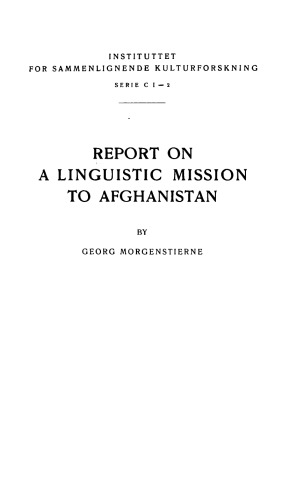 Report on a Linguistic Mission to Afghanistan