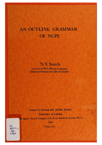 An outline grammar of Nupe
