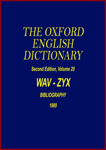 Oxford English Dictionary