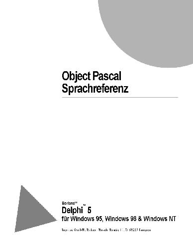 Object Pascal Sprachreferenz