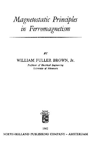 Magnetostatic principles in ferromagnetism