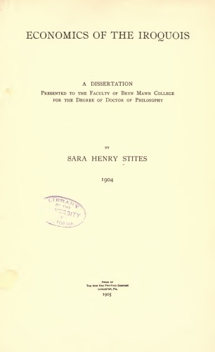 Economics of the Iroquois