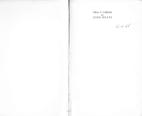 Vida y cartas de John Keats