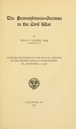 The Pennsylvania-German in the Civil War