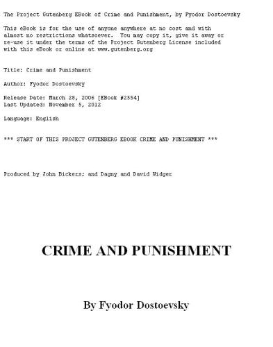 Crime and Punishment