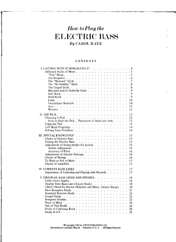 How to Play the Electric Bass