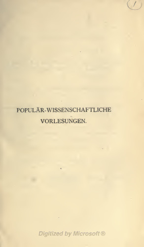 Populär-wissenschaftliche Vorlesungen