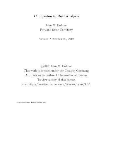 Companion to real analysis