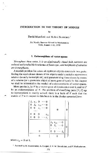 Introduction to the theory of moduli