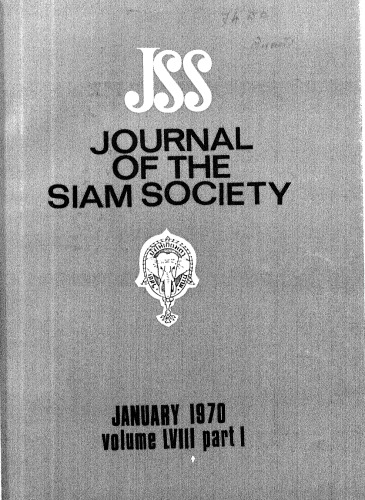 Journal of the Siam Society; 58
