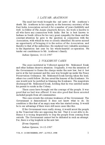 The Complete Works of Mahatma Gandhi Volume 8