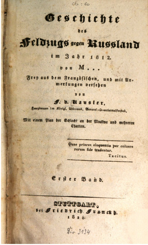 Geschichte des Feldzugs gegen Russland im Jahre 1812