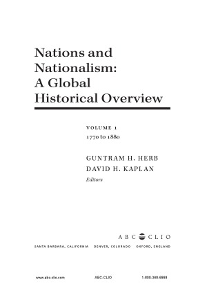 Nations and Nationalism [4 volumes] A Global Historical Overview