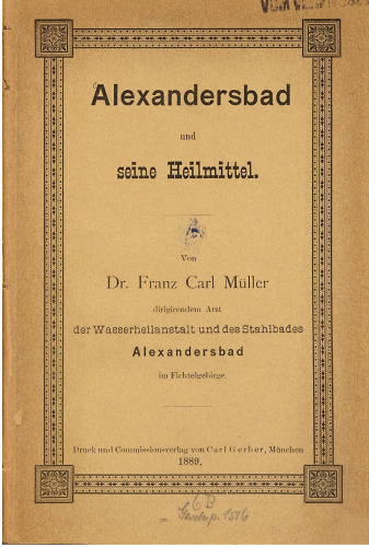 Alexandersbad und seine Heilmittel