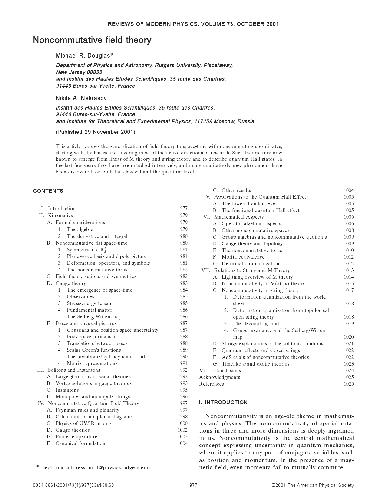 Noncommutative field theory