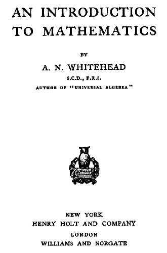 An introduction to mathematics