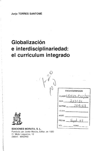 Globalización e interdisciplinariedad: el currículum integrado