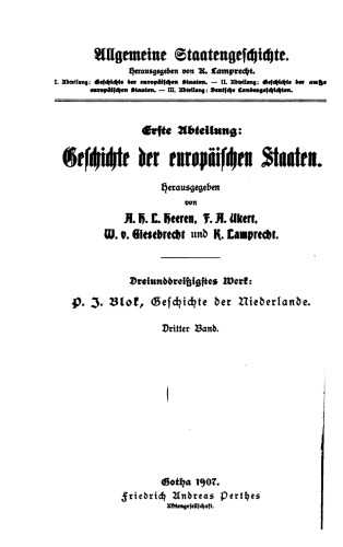 Geschichte der Niederlande / Bis 1609