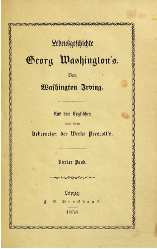 Lebensgeschichte George Washingtons