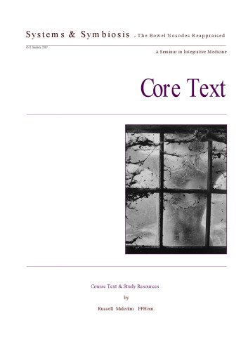 Systems and Symbiosis: The Bowel Nosodes Reappraised
