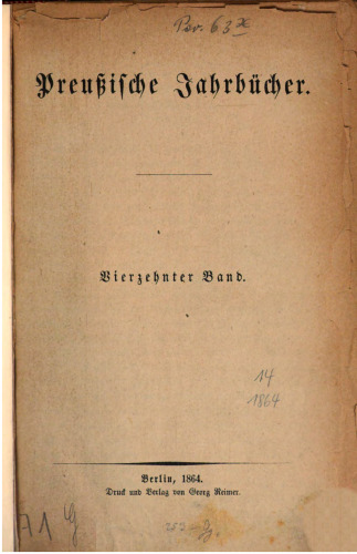 Preußische Jahrbücher
