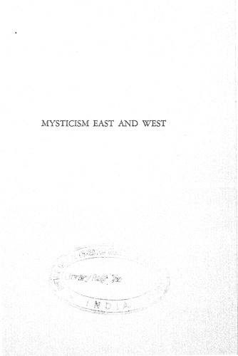 Mysticism East and West