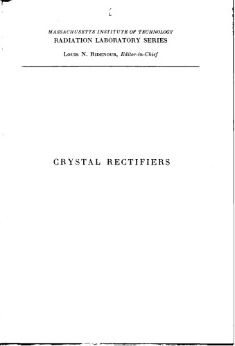 MIT RadLab {complete set} Vol 15 - Crystal Rectifiers