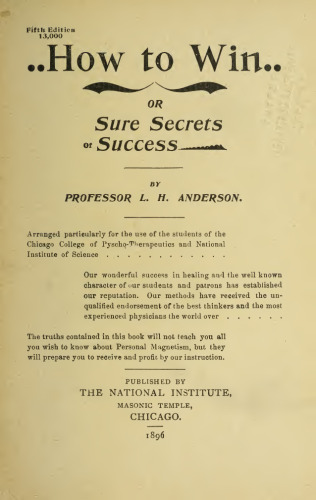 How to Win... or Sure Secrets of Success