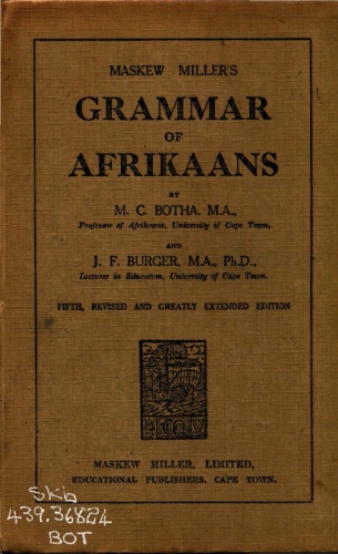 Maskew Miller’s grammar of Afrikaans