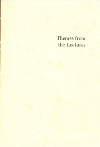 Themes from the lectures at the Collège de France, 1952-1960