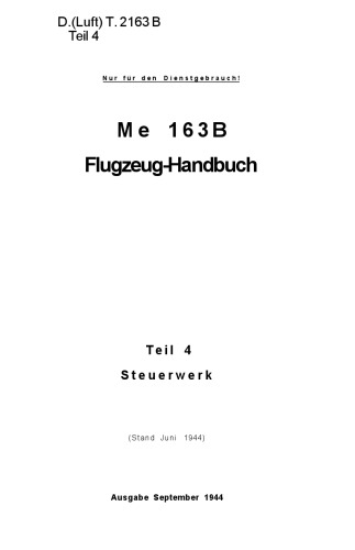 Me 163 B Flugzeug – Handbuch.Teli 4.Steuerwerk