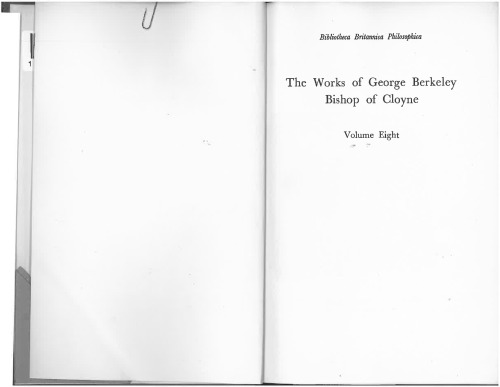 Works of George Berkeley Bishop of Cloyne