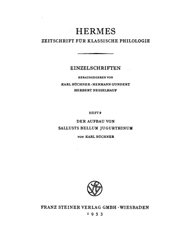 Der Aufbau von Sallusts Bellum Jugurthinum