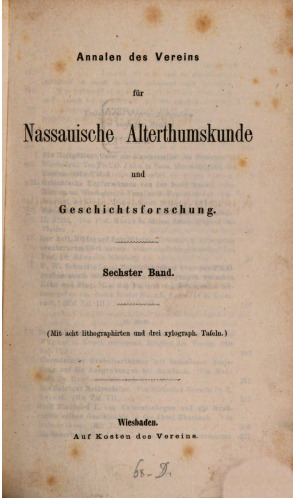Annalen des Vereins für Nassauische Altertumskunde und Geschichtsforschung