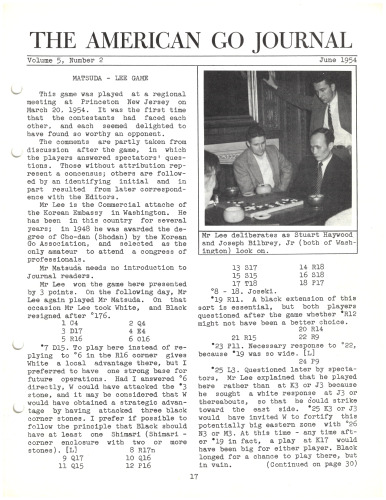 The American Go Journal