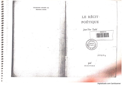 Le récit poétique